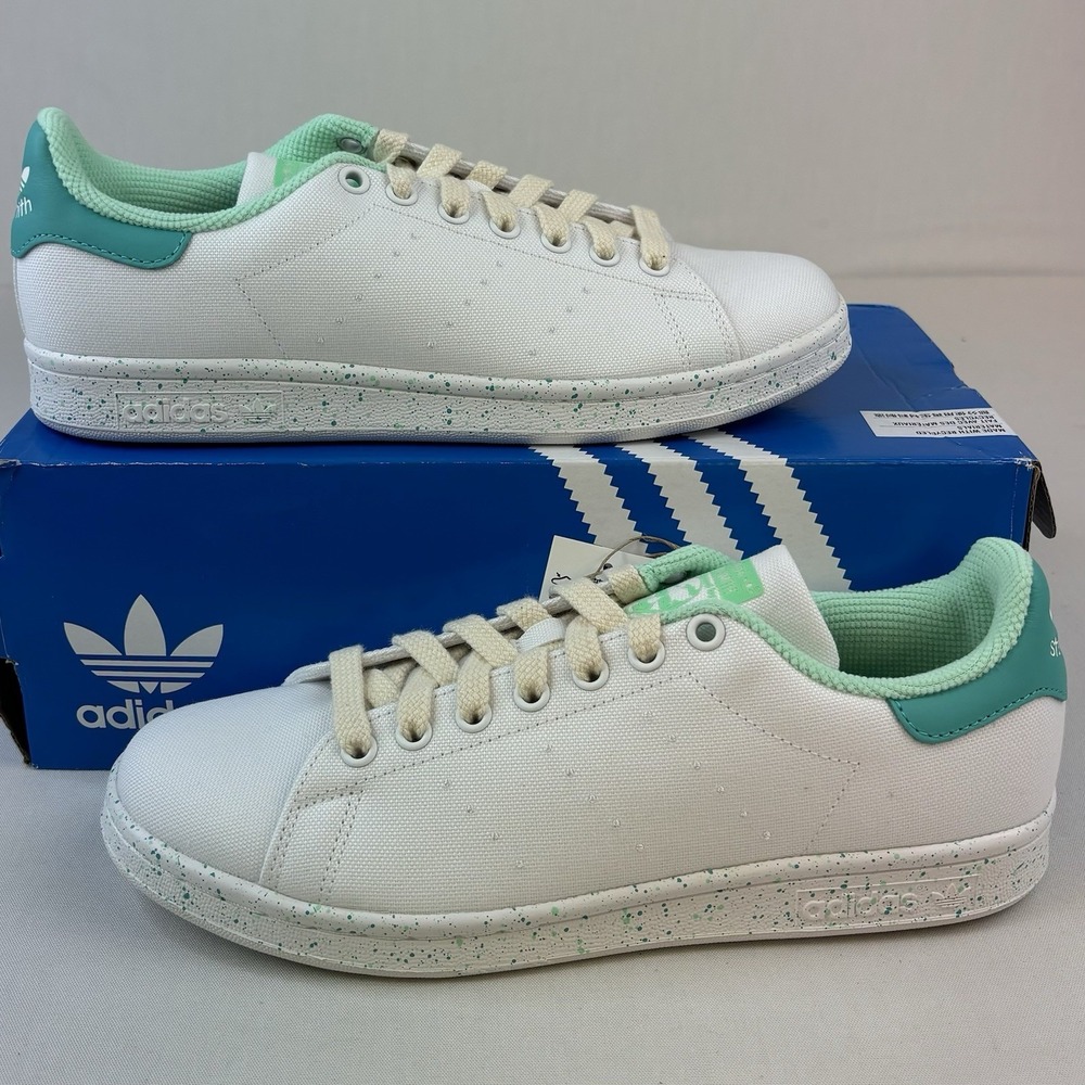Adidas Stan Smith Mens Shoes Size 8 Color: Cloud White/Mint Rush/Pulse Mint